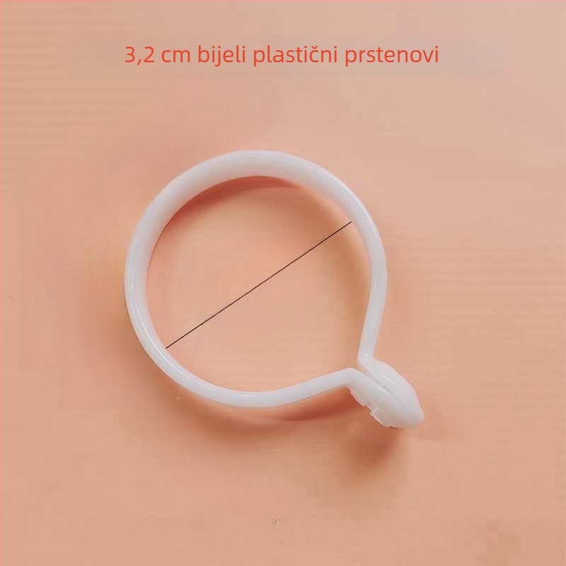 Set zavjesnih prstena: debeli tiši prsten, visići prsten, prsten rimske šipke, vučni prsten, kuka za zavjese