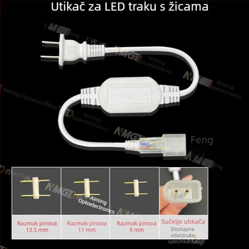 LED trak 220V, dvopinski utikač, visokou snage upravljač i ispravljač, kabelski priključak, duljina 100 m
