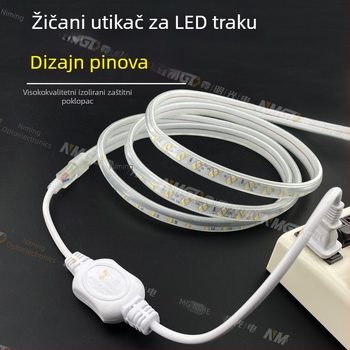LED trak 220V, dvopinski utikač, visokou snage upravljač i ispravljač, kabelski priključak, duljina 100 m