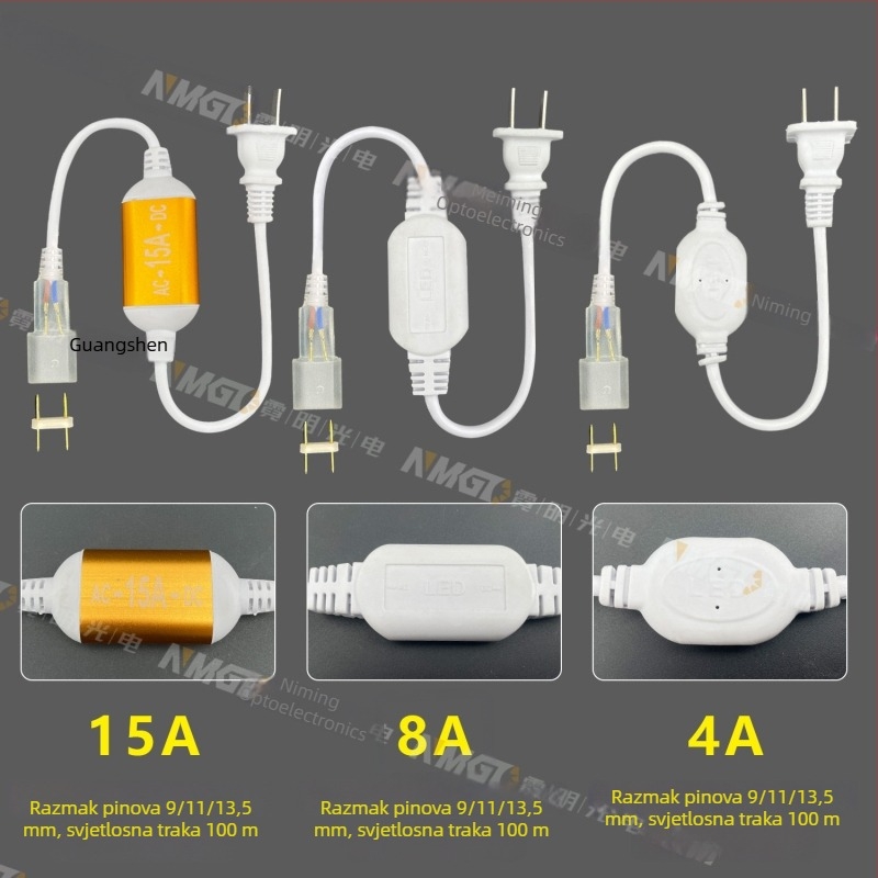 LED trak 220V, dvopinski utikač, visokou snage upravljač i ispravljač, kabelski priključak, duljina 100 m