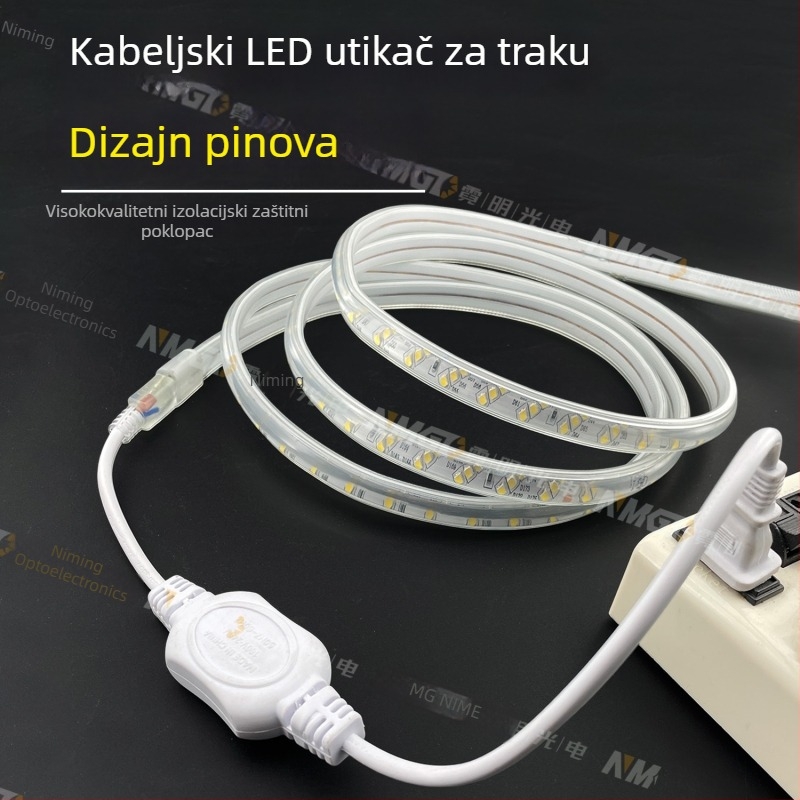 LED trak 220V, dvopinski utikač, visokou snage upravljač i ispravljač, kabelski priključak, duljina 100 m