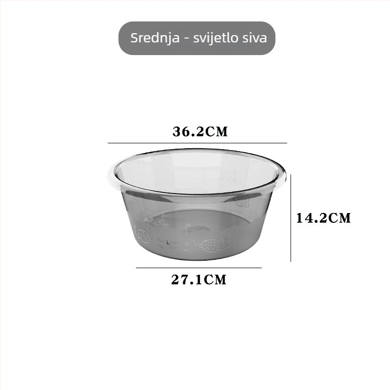 Domaće plastično korito, prozirno, debelo, za pranje lica, stopala, posuđa i rublja, velike veličine