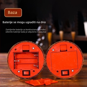 LED svijeće s imitacijom plamena, u paru, koje se njišu, kućne elektroničke svijeće s držačem