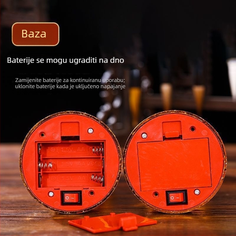 LED svijeće s imitacijom plamena, u paru, koje se njišu, kućne elektroničke svijeće s držačem