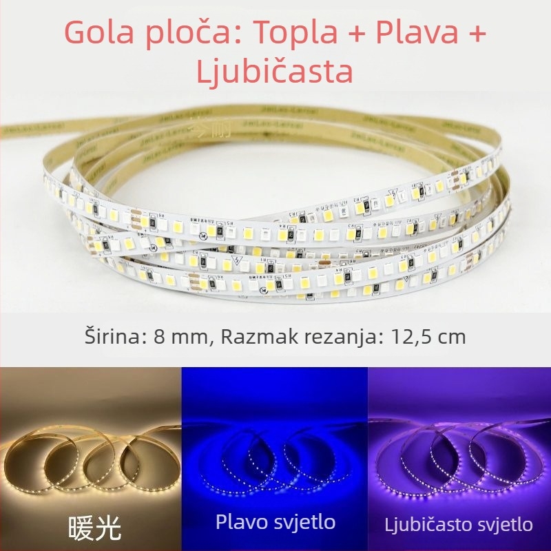 Dvojobojna LED silikon traka za stropnu liniju dnevnog boravka, vodootporna, 220V