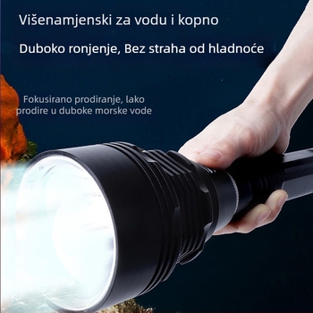 12-jezgrena potopna LED svjetiljka s visokim snopom 3P70, pod vodom za noćna ronjenja i ribolov