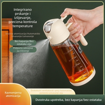 Staklena bočica za ulje s raspršivačem, dvostruka namjena, mjerač, za ulje, sojin umak i ocat