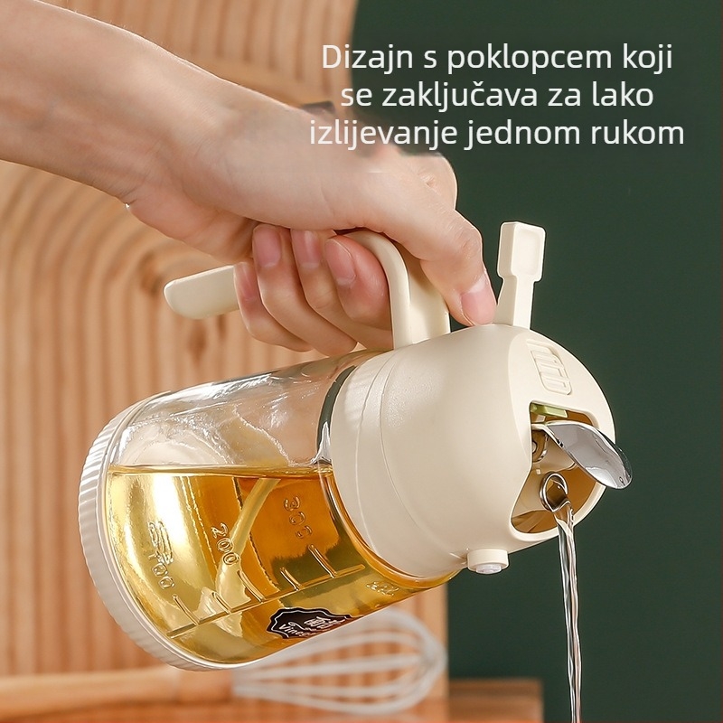 Staklena bočica za ulje s raspršivačem, dvostruka namjena, mjerač, za ulje, sojin umak i ocat