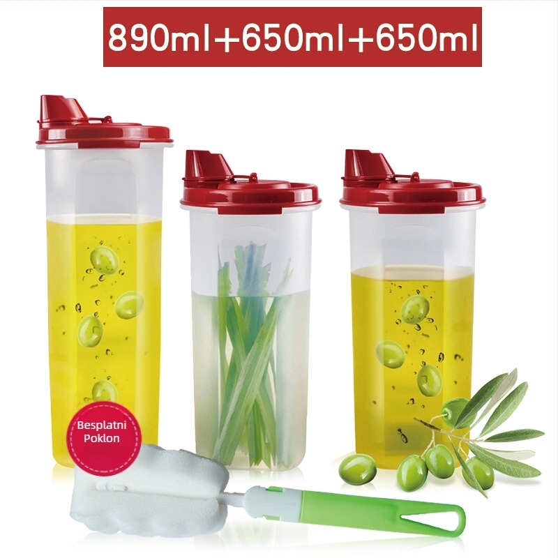 Bočica za ulje 890/650 ml, zatvorena kuhinjska boca za sojin sos i ocat