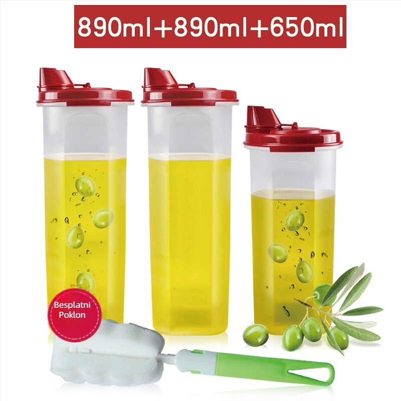 Bočica za ulje 890/650 ml, zatvorena kuhinjska boca za sojin sos i ocat