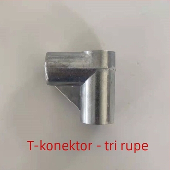 Metalni trostruki spoj za garderobu – čvrst spojni element od legiranog čelika