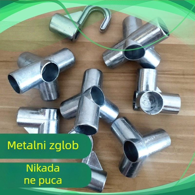 Metalni trostruki spoj za garderobu – čvrst spojni element od legiranog čelika