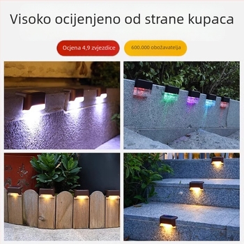 Solarno vanjsko osvjetljenje za dvorište i vrt, vodootporne stepenice, zidne lampe i ukrasne ograde