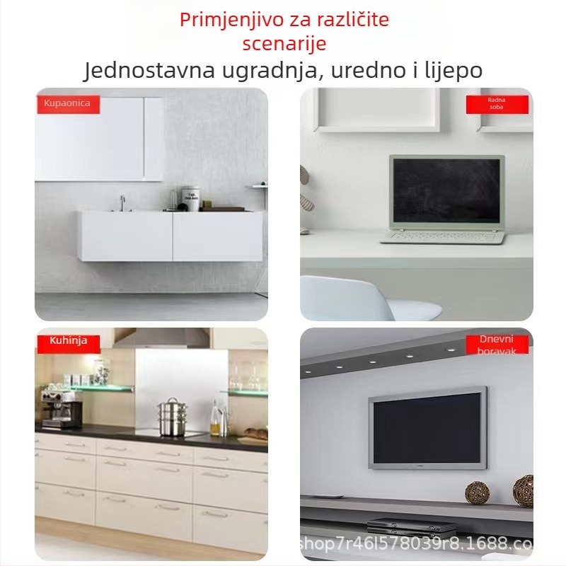 Teški viseći nosač od hladno valjanog čelika za stolne, TV, zidne i kupaonske ormariće