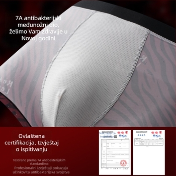 Crvene muške bokserice s leopardim uzorkom, Ice Silk materijal
