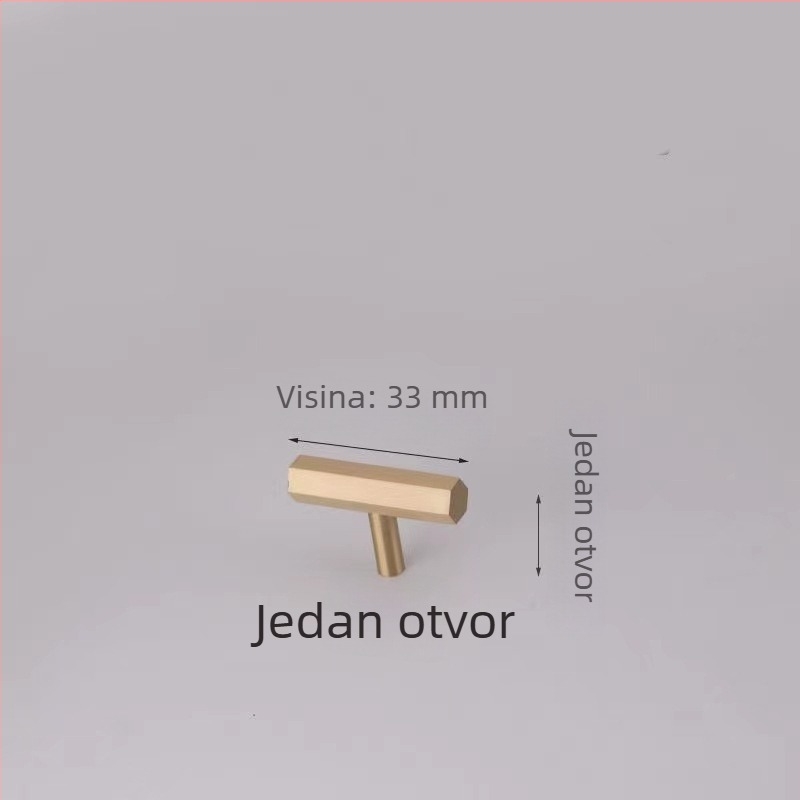 Ručka od mesinga za ormarić, novi kineski stil, šestougaoni dizajn