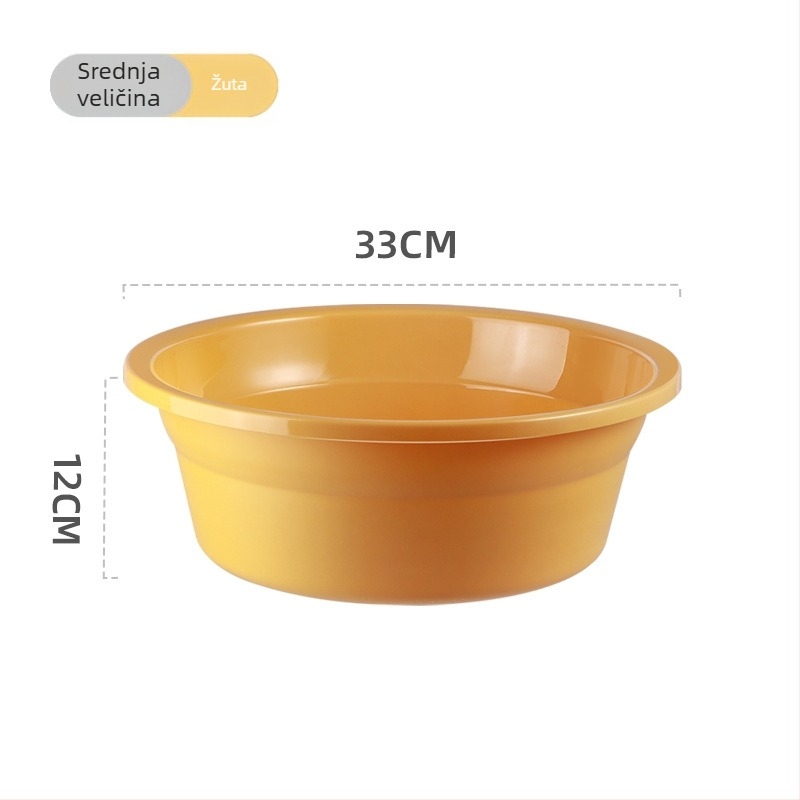Velika debela mat plastna misa za kućnu upotrebu – pogodna za domove studenata, višestruka upotreba za pranje povrća, rublje i pranje stopala