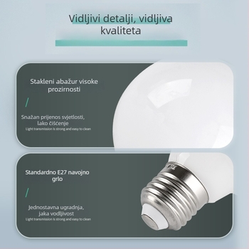 LED Dragon Ball žarulja, E27, vrlo svijetla, energetski učinkovita, trobojna regulacija osvjetljenja, zaštita očiju, topla žuta svjetlost, za kućnu upotrebu