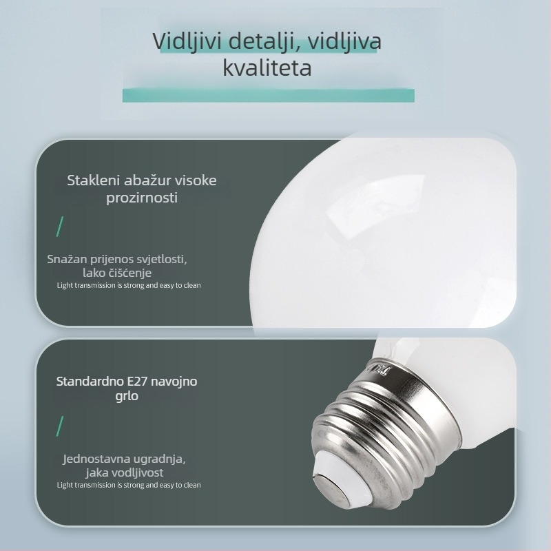 LED Dragon Ball žarulja, E27, vrlo svijetla, energetski učinkovita, trobojna regulacija osvjetljenja, zaštita očiju, topla žuta svjetlost, za kućnu upotrebu