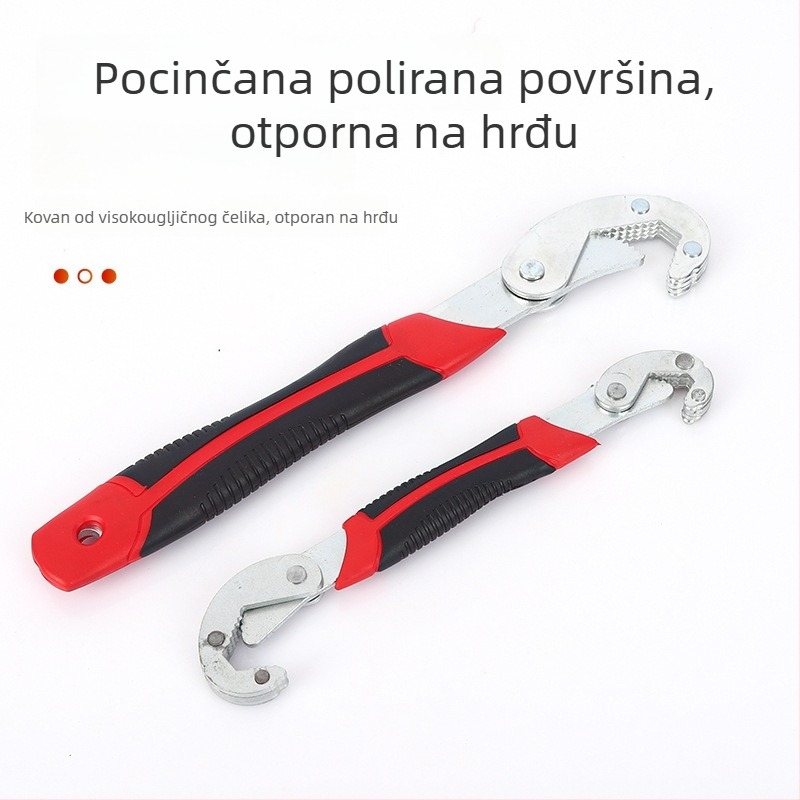 Industrijsko razine univerzalni podesivi ključ 15–22 mm za kupaonicu, alat za popravak cijevi i slavine, višenamjenski