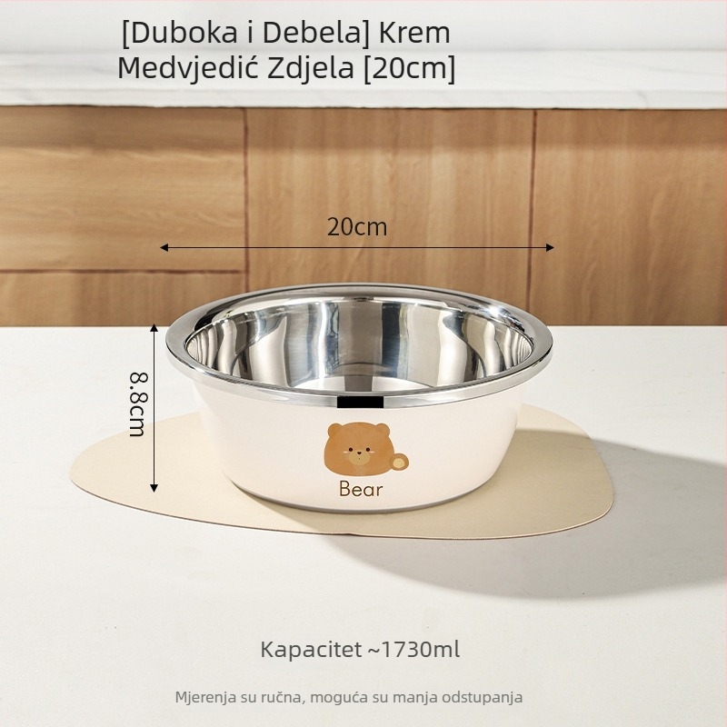 Nehrđajuća čelična posuda u obliku medvjeda, debelog zida, za kućnu kupaonicu, pranje lica, pranje rublja i miješanje tijesta u kuhinji