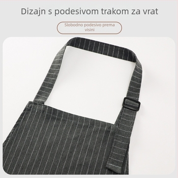 Muški radni fartun za kuhinju, catering i kućnu upotrebu, prozračan, produžena duljina, novi model 2026.