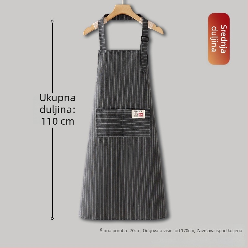 Muški radni fartun za kuhinju, catering i kućnu upotrebu, prozračan, produžena duljina, novi model 2026.