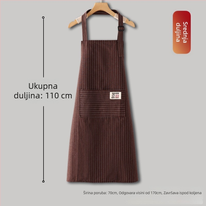 Muški radni fartun za kuhinju, catering i kućnu upotrebu, prozračan, produžena duljina, novi model 2026.