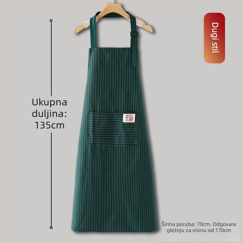 Muški radni fartun za kuhinju, catering i kućnu upotrebu, prozračan, produžena duljina, novi model 2026.