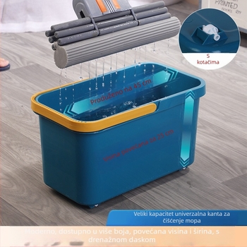 Plastična kanta za mop sa širokim otvorom, prijenosna pravokutna kanta za iscijeđenje