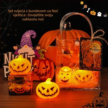 Noćna lampica s bundevom za Halloween, mini lampica, prijenosni poklon za djecu i djevojčice, dekoracija za spavaću sobu
