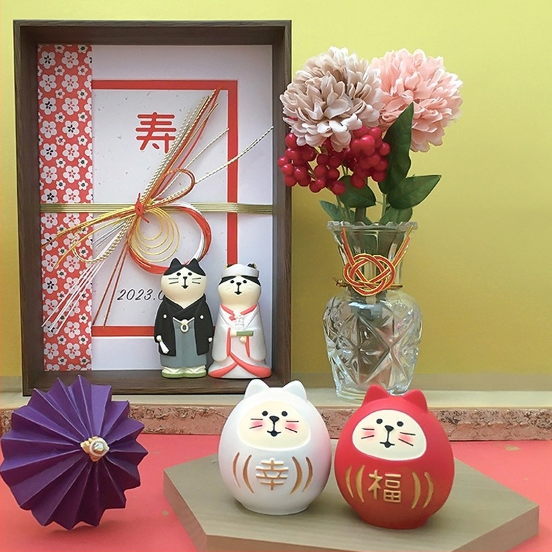 Japanska mačka ZAKKA – ukras od smole za tortu, mala dekoracija