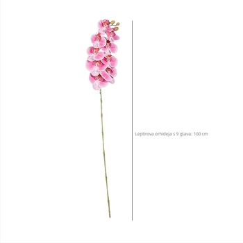 Umetna orhideja Phalaenopsis s mokrim efektom, visokokvalitetnim filmskim premazom, dekoracija za dom i hotelske showroome