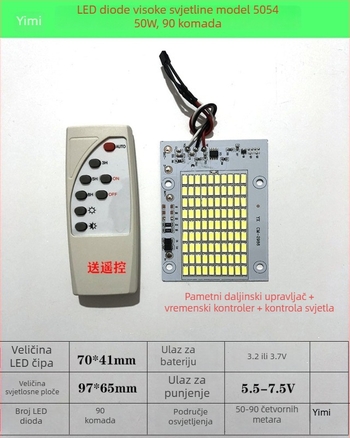 6V solarni LED panel – komplet za montažu, ploča izvora za floodlight 3.2V i integrirani LED čip 5054 pri 3.7V