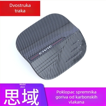 Vanjska naljepnica s uzorkom karbonskih vlakana, otporna na ogrebotine za Honda Civic 2022