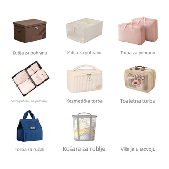 Sklopiva kutija za odlaganje od pamuk-len materijala, garderobni organizator, velika kapaciteta, dizajn usklađen po bojama
