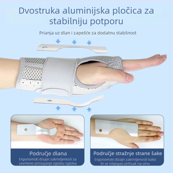 Zglobni štitnik s čeličnom pločom, podrška tetiva i zgloba, narukvica za zglob, unisex