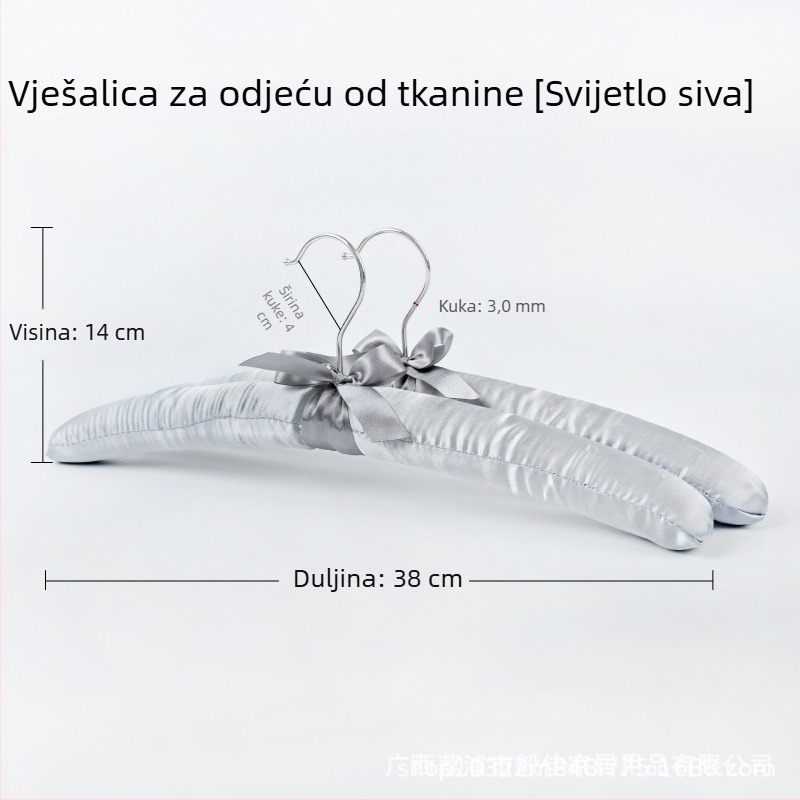 Vješalice prekrivene tekstilom i s neskliznim dizajnom ramena, za kućnu upotrebu i trgovine odjećom, idealno za vjenčane haljine