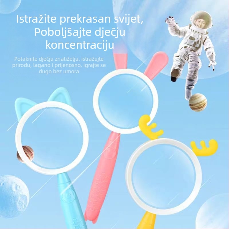 Dječja lupa s dizajnom crtanog lika, otporna na padove, za vanjsko promatranje kukaca i znanstvene pokuse