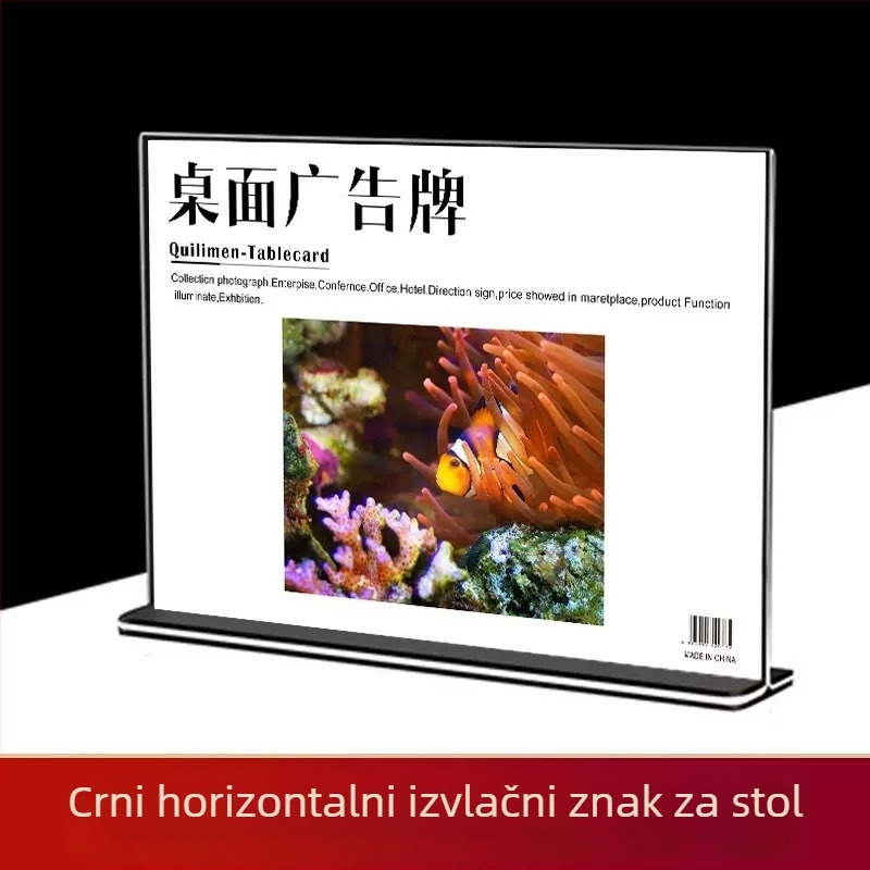 A5 akrilni držač kartica za stol, proziran A4 prikazni stalak za jelovnike i cijene