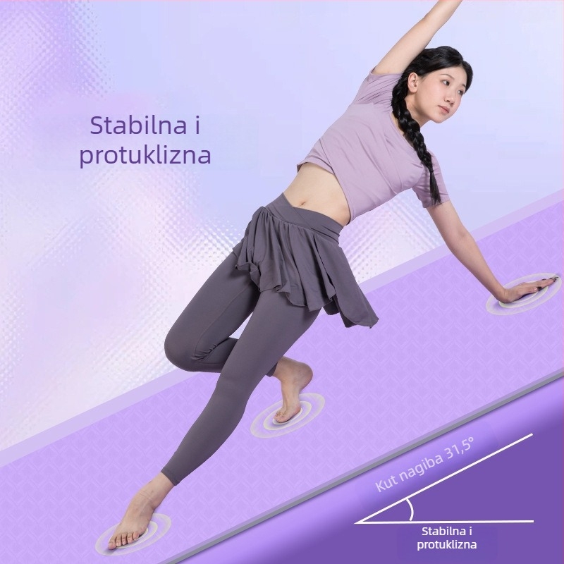 TPE joga prostirka, debela i široka 90 cm, tiha, apsorbira udarce, protuklizna, kućna joga prostirka