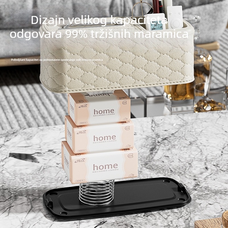 Kutija za maramice za dnevni boravak – vrhunski minimalistički dizajn, višestruka pohrana na stolu za kavom