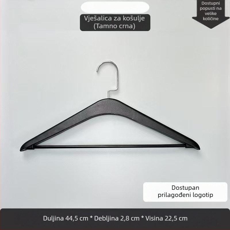 Visokokvalitetne vješalice za odjeću za kućnu upotrebu, protuklizne plastične vješalice bez tragova za garderobu i sušenje odjeće, minimalistički stil laganog luksuza