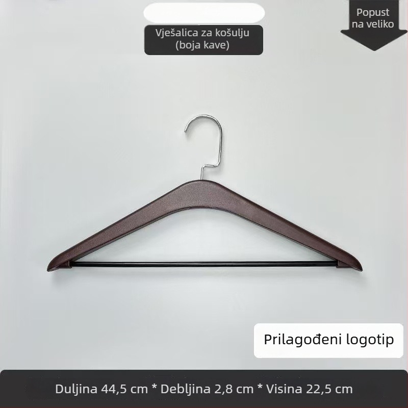 Visokokvalitetne vješalice za odjeću za kućnu upotrebu, protuklizne plastične vješalice bez tragova za garderobu i sušenje odjeće, minimalistički stil laganog luksuza
