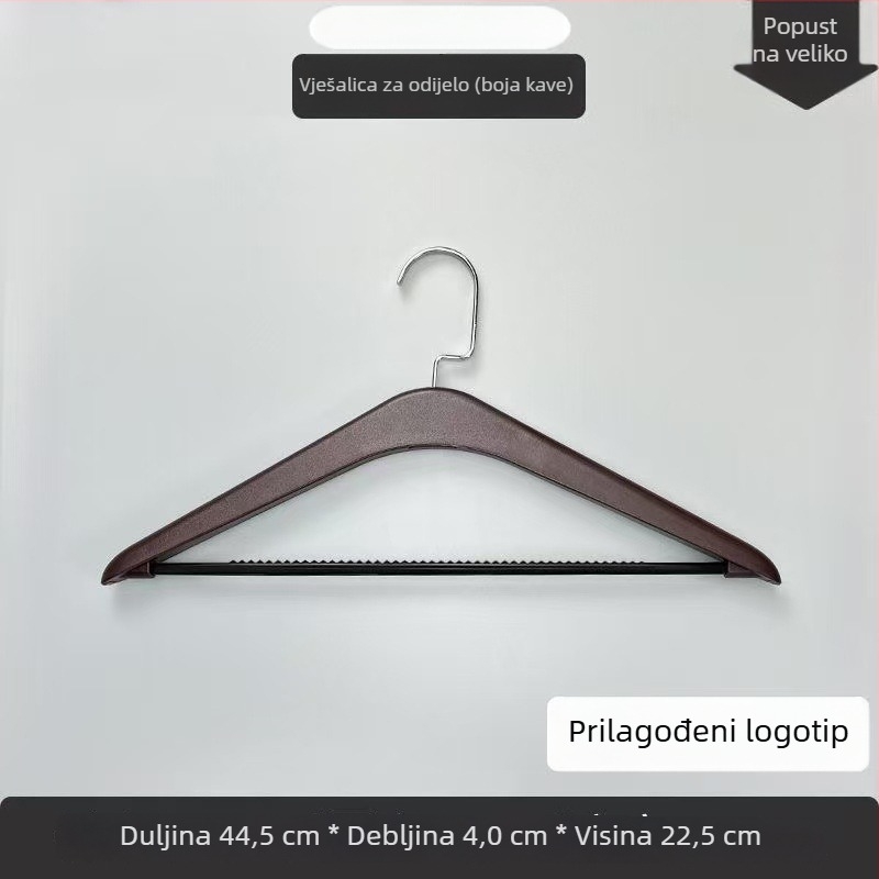 Visokokvalitetne vješalice za odjeću za kućnu upotrebu, protuklizne plastične vješalice bez tragova za garderobu i sušenje odjeće, minimalistički stil laganog luksuza