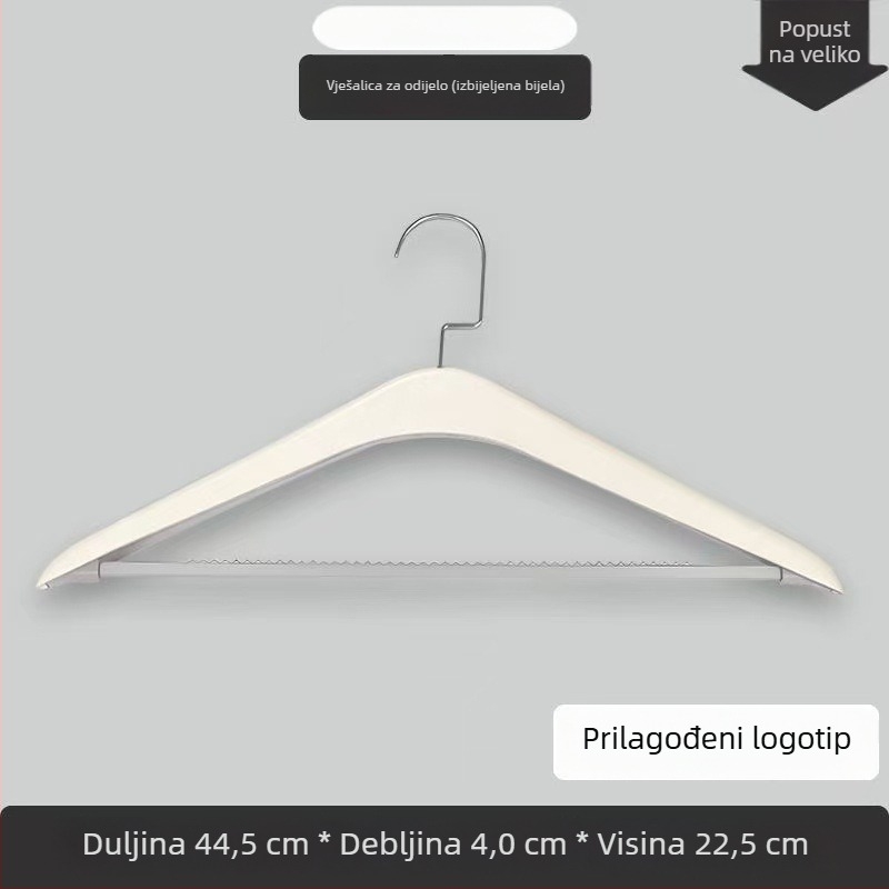 Visokokvalitetne vješalice za odjeću za kućnu upotrebu, protuklizne plastične vješalice bez tragova za garderobu i sušenje odjeće, minimalistički stil laganog luksuza