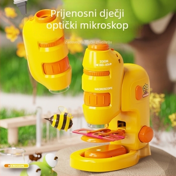 Dječji ručni mikroskop, set malih znanstvenih eksperimenata za osnovnu školu, uzorci insekata i biljaka, STEM igračka za dječake i djevojčice