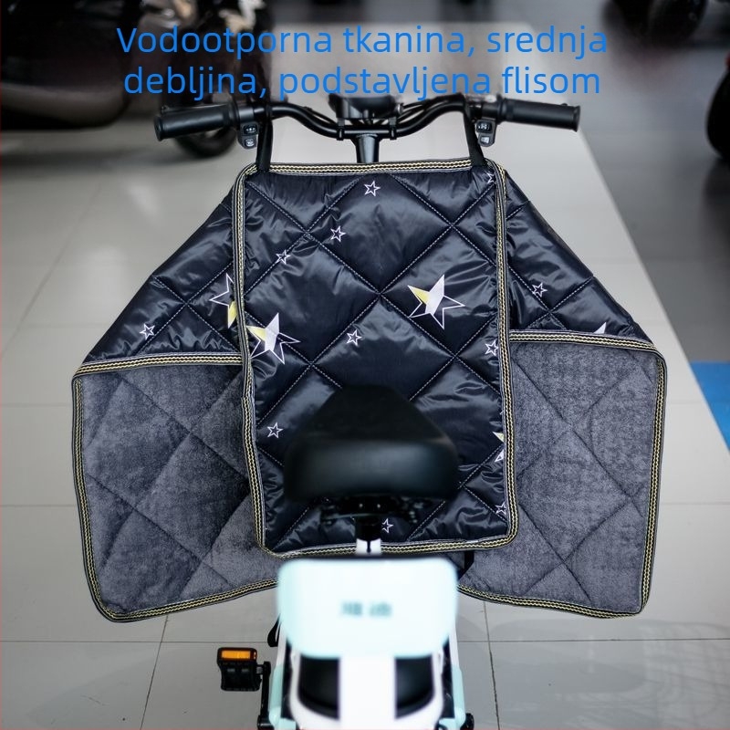 Pokrov protiv vjetra za električna vozila, univerzalan za sve sezone, baršunasta navlaka za proljeće i jesen, srednja debljina, novo dvostrano vodootporno.