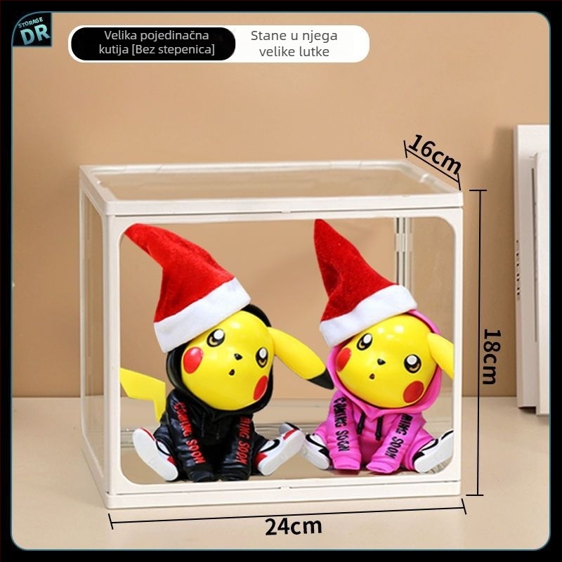 Prozirna staklena vitrina za anime figurice i lutkice