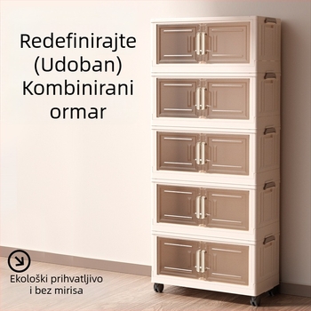 Double Art sklopivi ormar za pohranu, trodijelni dječji ormar, bez montaže, veliki ormar